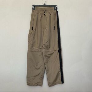 Athletic Works Khaki Zip Off Mesh Lined Shorts Size Small Camping Outdoor Fish